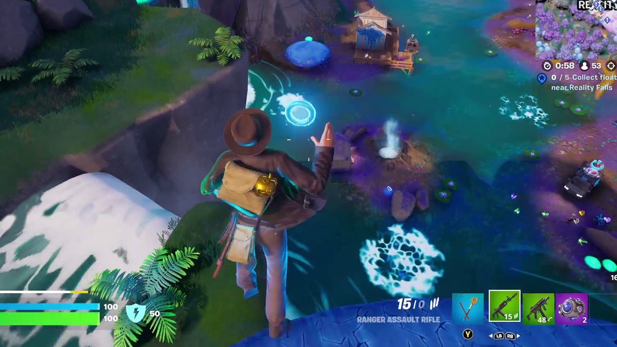 How to collect Fortnite floating rings near Reality Falls GamesRadar+