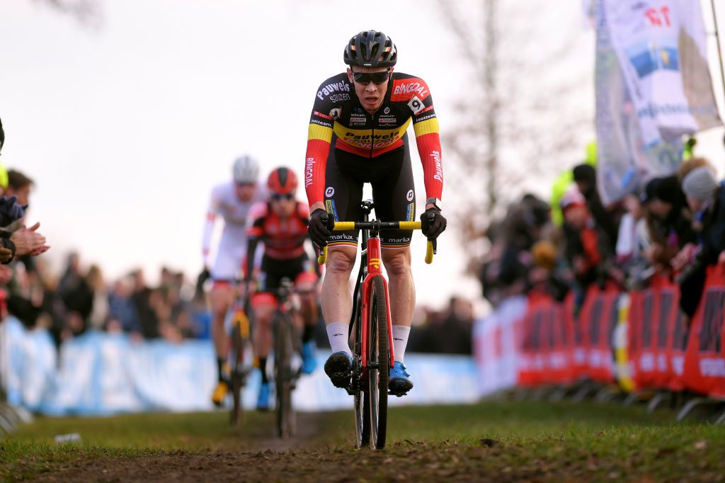 HOOGERHEIDE NETHERLANDS JANUARY 26 Laurens Sweeck of Belgium and Team Pauwels Sauzen Bingoal during the 31st WC GP Adrie Van der Poel Hoogerheide 2020 Men Elite UCICX TelenetUCICXWC on January 26 2020 in Hoogerheide Netherlands Photo by Luc ClaessenGetty Images