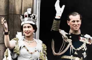 How long has the Queen reigned?—Queen Elizabeth II and the Duke of Edinburgh on the day of their coronation, Buckingham Palace, 1953