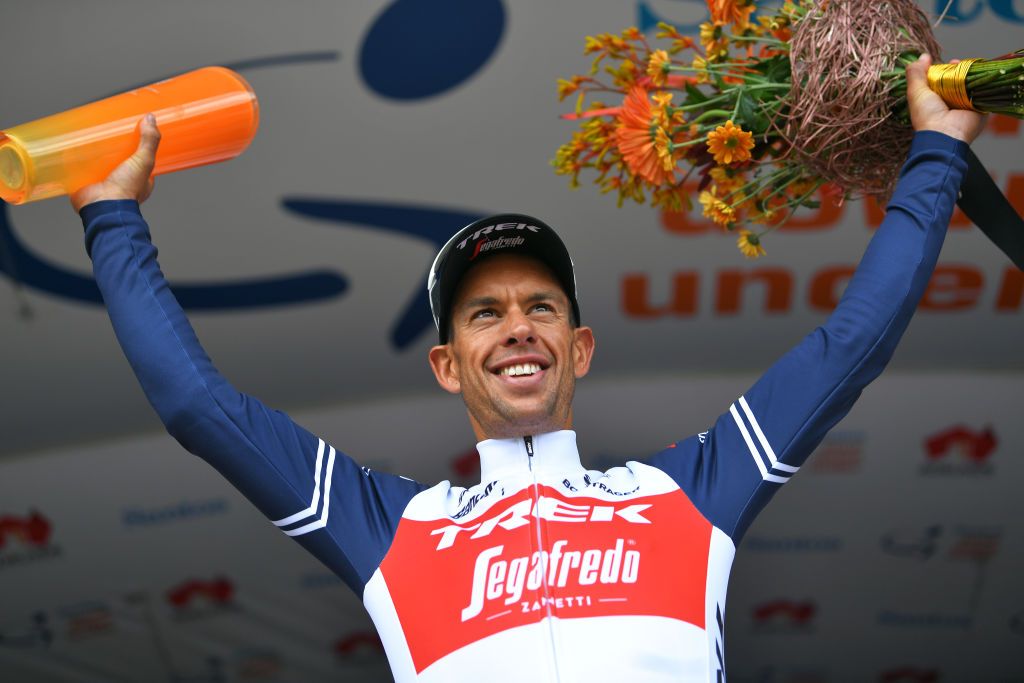 Richie Porte celebrates his win