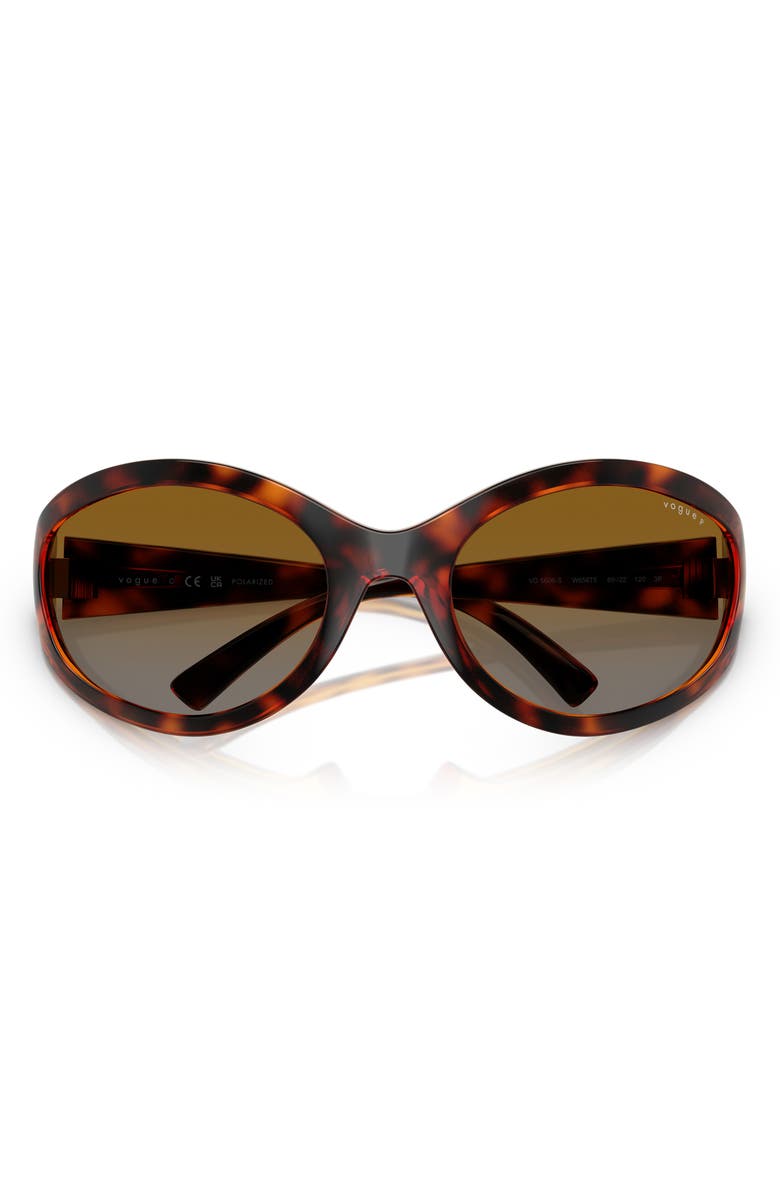 65mm Oversize Oval Sunglasses