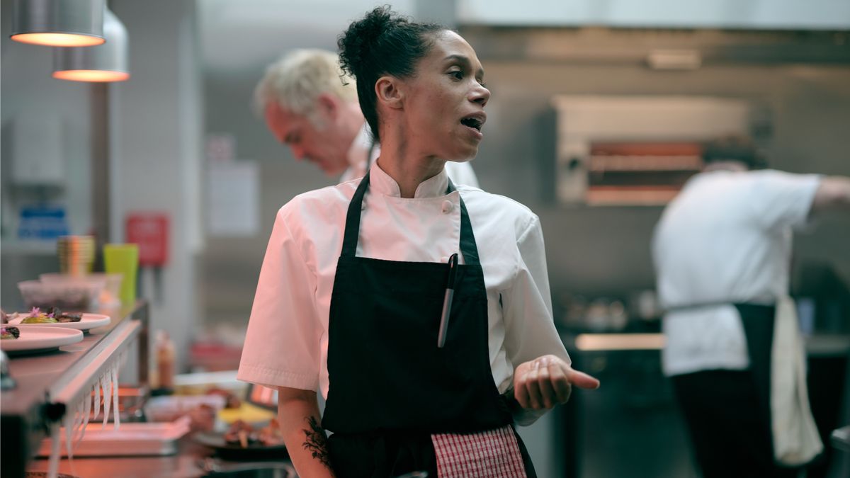 Carly (Vinette Robinson) shouting at her staff in Boiling Point episode 3