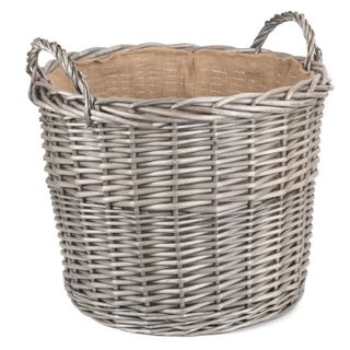 washed wicker storage basket