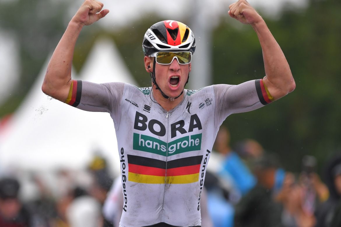 Pascal Ackermann (Bora-Hansgrohe) lets out the emotions