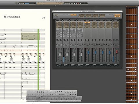 Notion 3 features band sounds as well as orchestral ones.