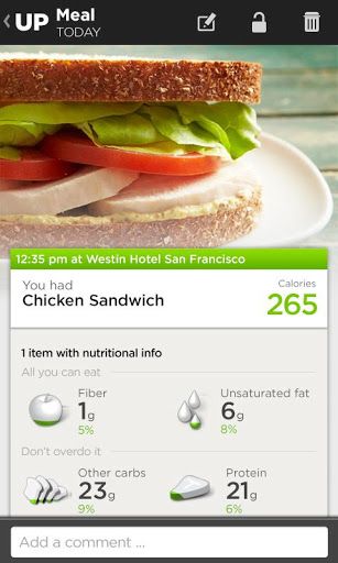 Jawbone Up food