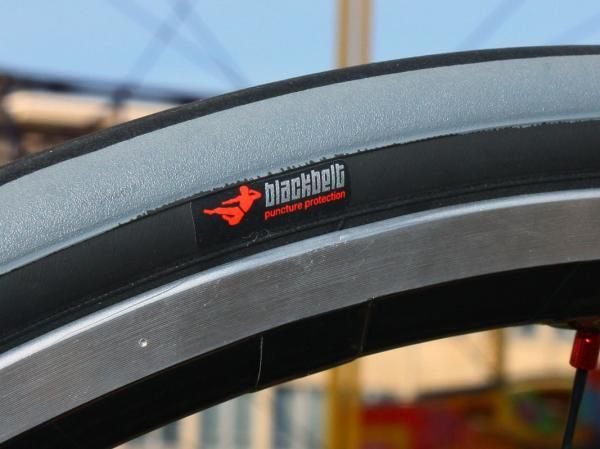 The new Turbo tires feature a 'BlackBelt' breaker underneath the tread to guard against punctures.
