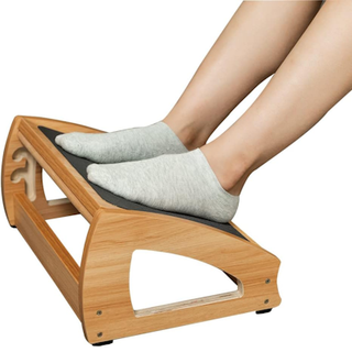 StrongTek Adjustable Wooden Under Desk Foot Rest