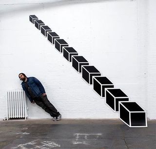 Geometric street art