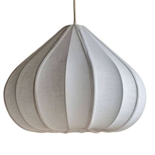 Sculputal white ceiling pendant