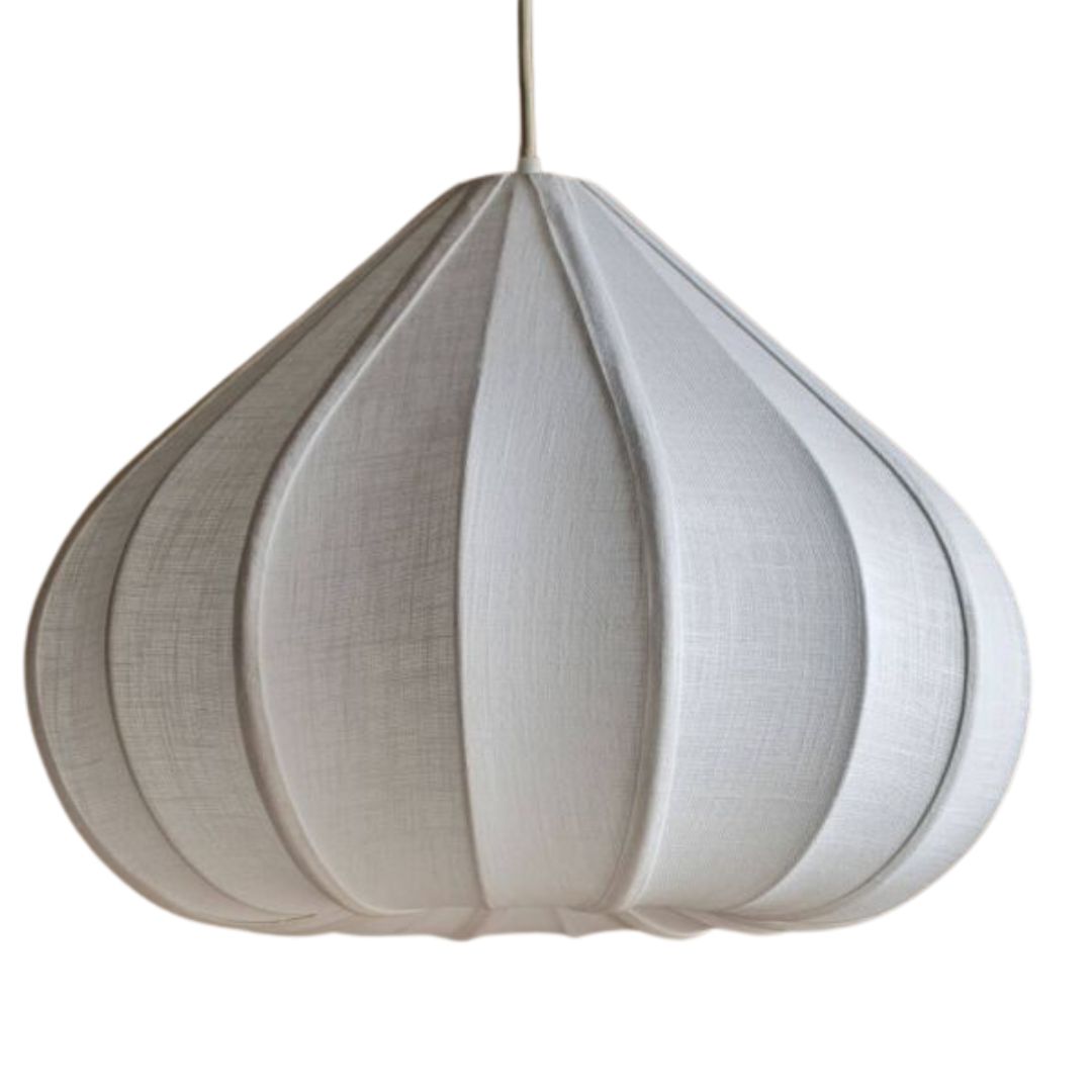 Sculputal white ceiling pendant