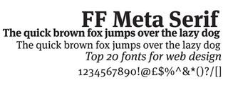 Web fonts: FF Meta Serif