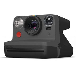 The Polaroid Now camera on a white background