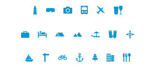 Free travel icons