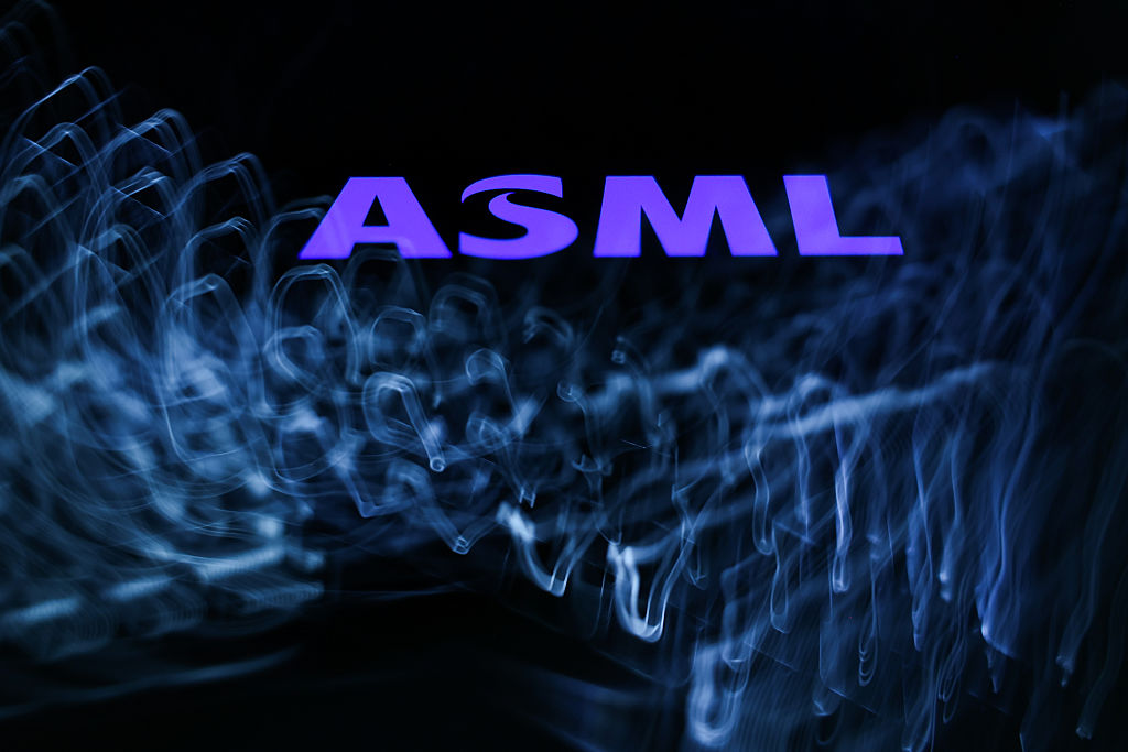 ASML logo displayed on a phone screen