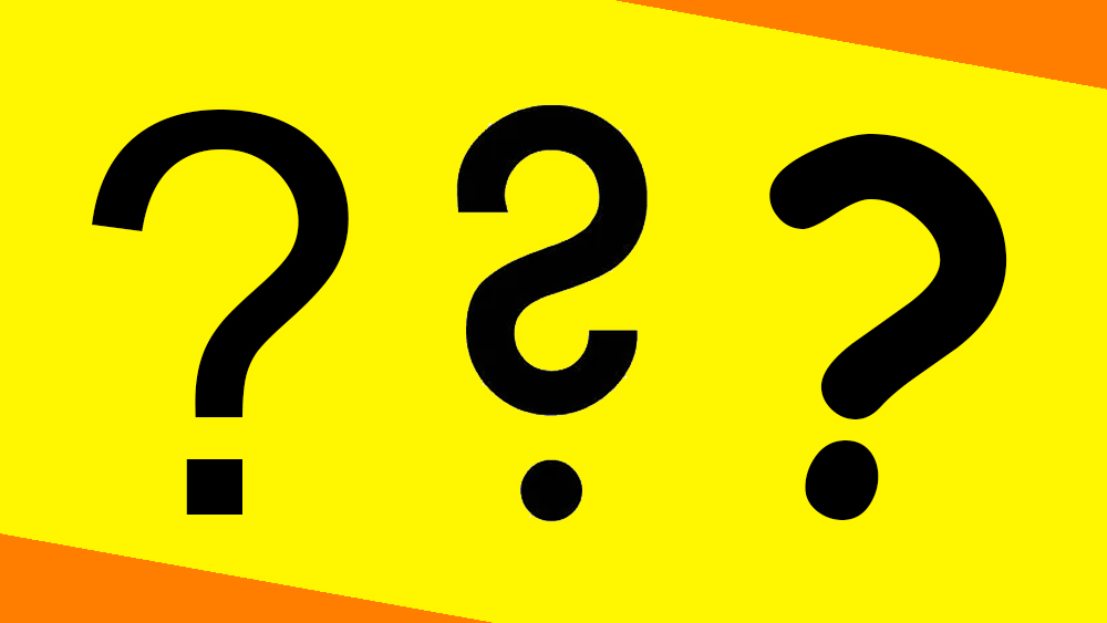 Question marks in three fonts that designers are tired of pretending to hate