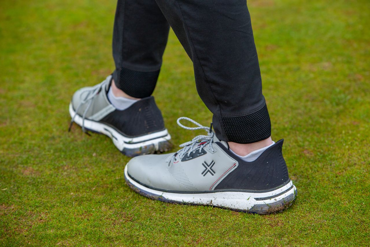 The cuffed ankles on the True Linkswear All Day Joggers