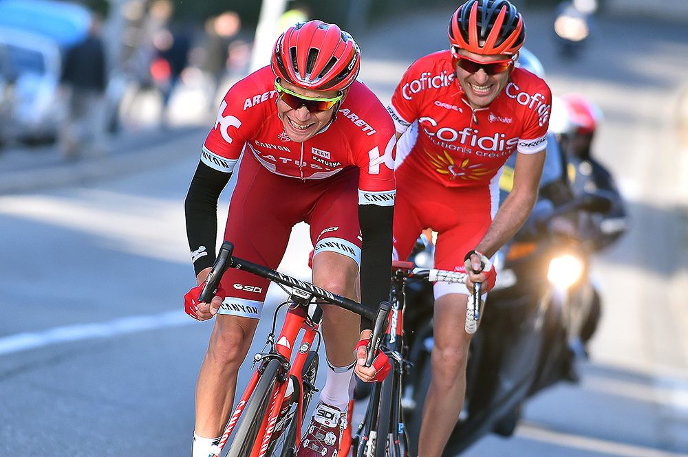 Egor Silin (Katusha) and Yoan Bagot (Cofidis)