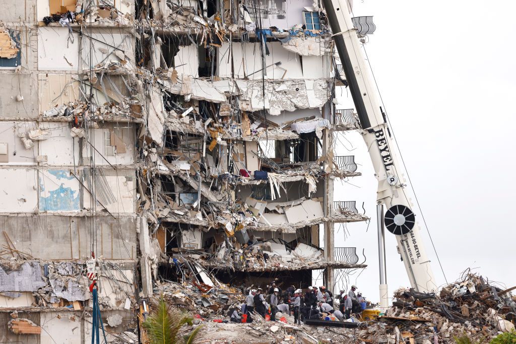 Wreckage of Champlain Towers South.