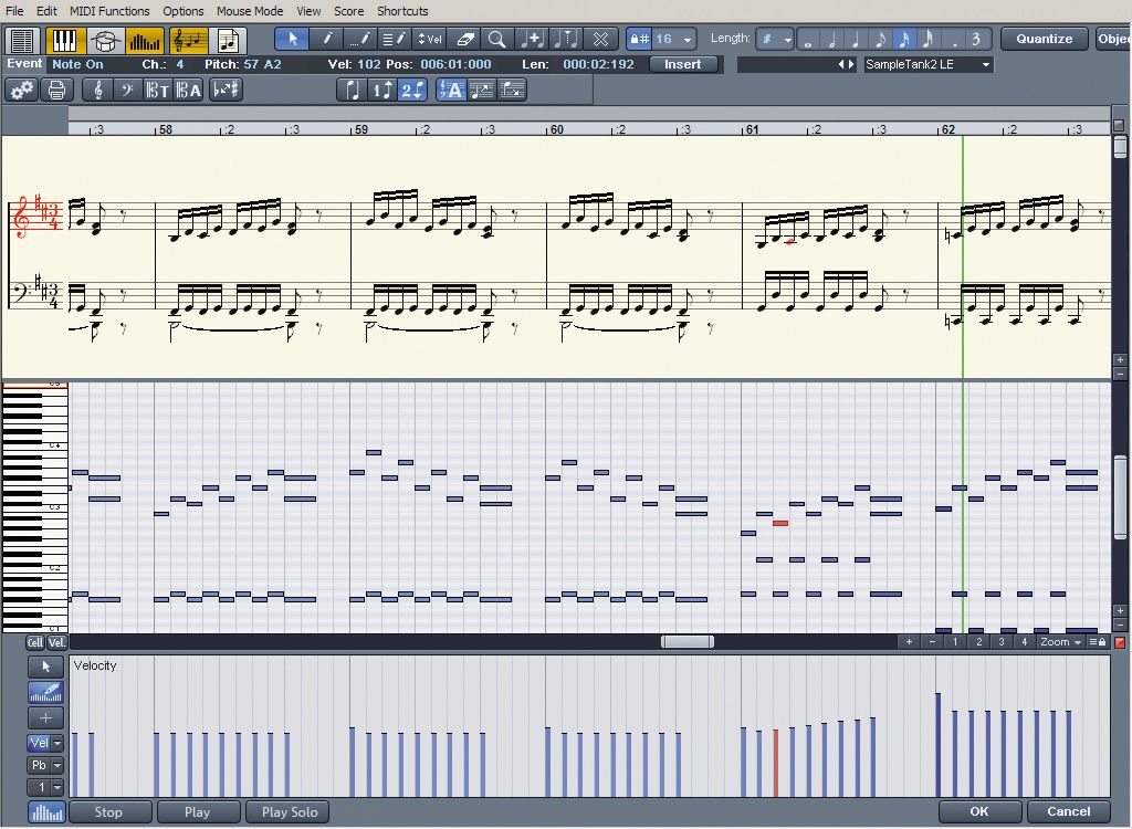 The score and paino roll work in perfect harmony.