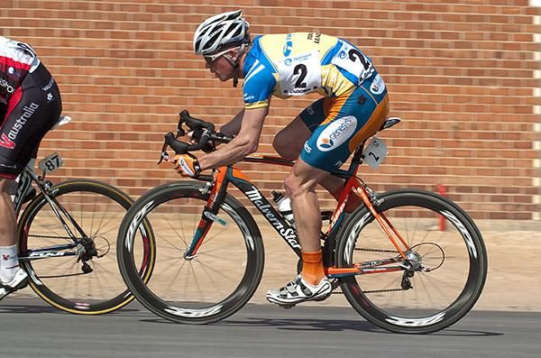 Tour leader Patrick Shaw (Genesys Wealth Advisers) in action during stage 13 in Merbein.