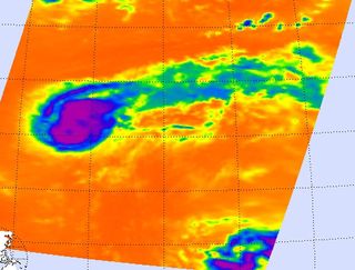 Tropical Storm Kirk Looks More Like a Comet on NASA Infrared Imagery