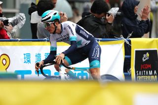 SAITAMA, JAPAN - NOVEMBER 02: Pello Bilbao of Spain and Team Bahrain Victorious sprints during the 10th Tour de France Saitama Criterium 2024 - Time Trial Race a 3.2km one day race from Saitama to Saitama on November 02, 2024 in Saitama, Japan. (Photo by Rhode Van Elsen/Getty Images)