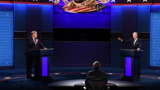 Trump and Biden at the first 2020 presidential debate in Ohio on Tuesday (Sept. 29).