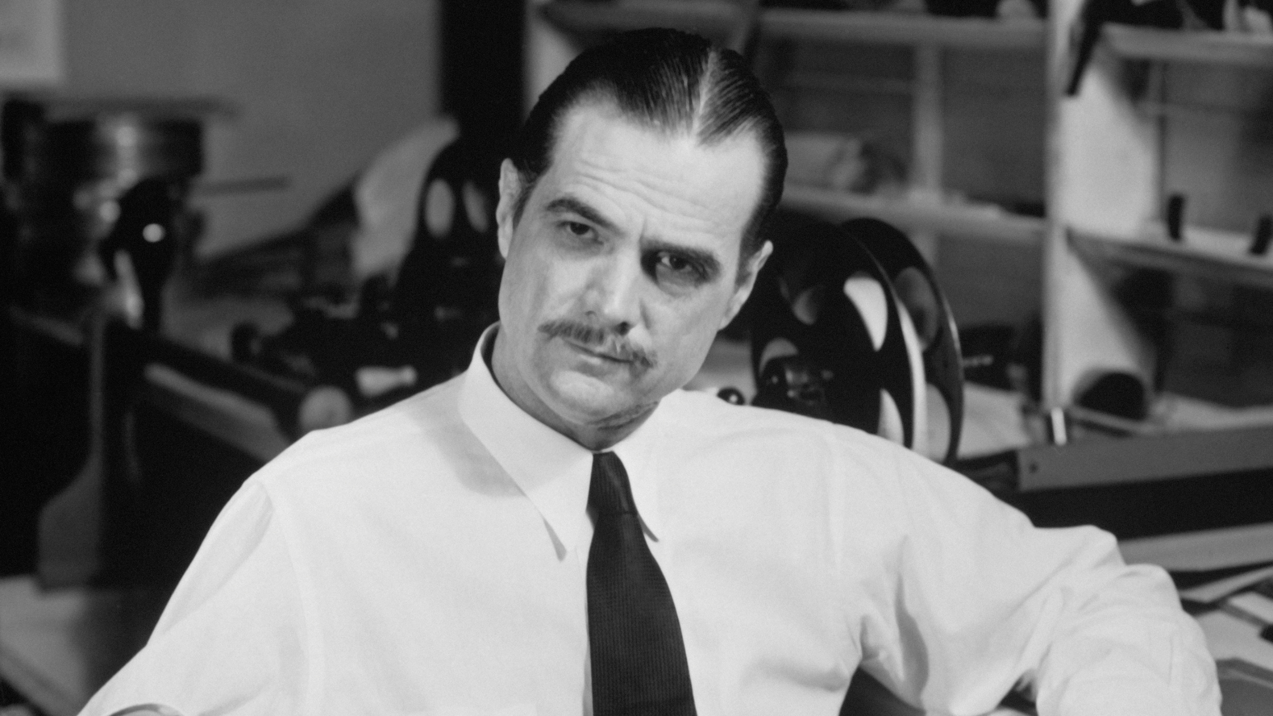 Howard Hughes at his RKO movie studios