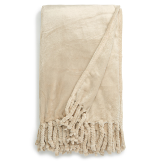 Product image of a soft beige throw blanket from Nordstrom