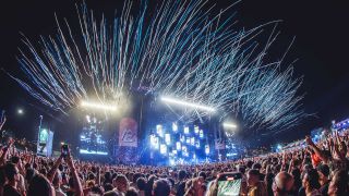 Fireworks go off at the Mad Cool festival in Spain