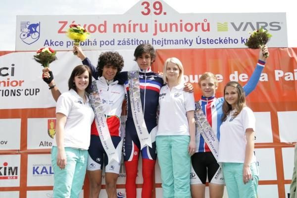 The final stage podium (l-r): Rafael Ferreira Reis, Romain Guyot and Petr Vakoc.