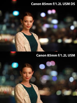 The Canon RF 85mm f/1.2L DS lens offers notably smoother bokeh than the standard RF 85mm f/1.2L lens