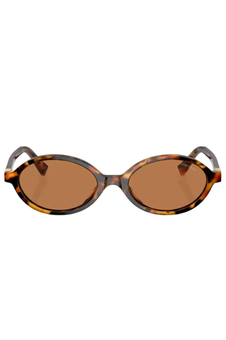 Mu 04zs Oval-Frame Acetate Sunglasses