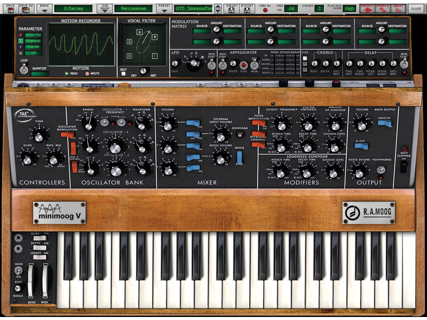 Your Minimoog can be used to process sounds as well as create its own.