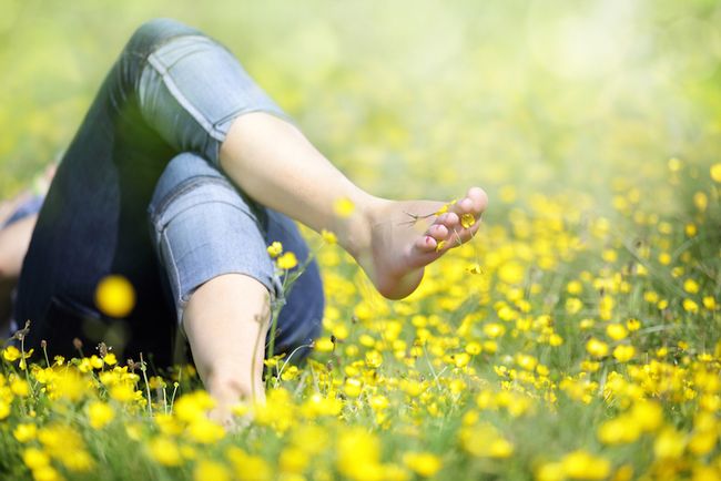 girl-eating-grass