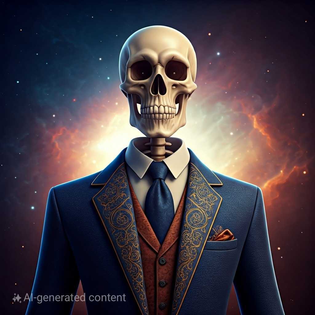 Skeleton in a suit generated by Drawing Assist
