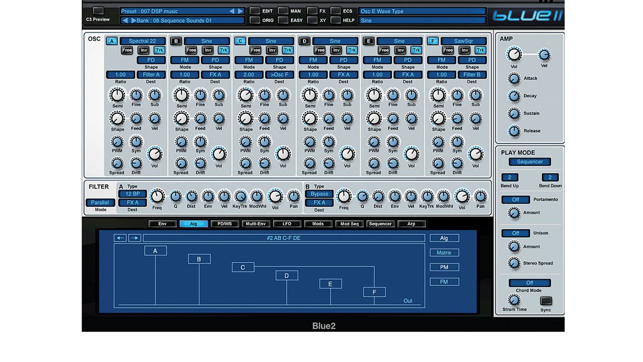 Many functions can be edited in the multipurpose LCD panel - the envelopes, LFO, sequencer, and mod matrix among them