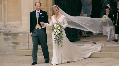 Prince Edward And Sophie Rhys-jones On The Day Of Their Wedding. 