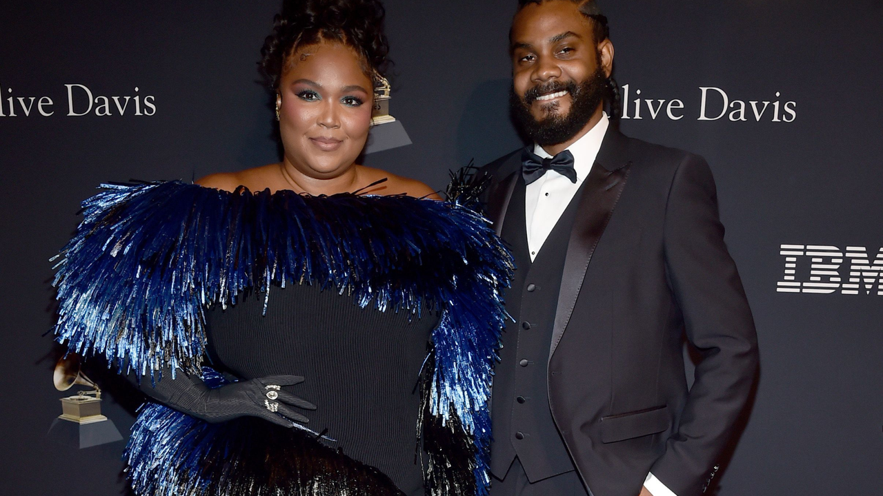 Lizzo and Myke Wright attend the Pre-GRAMMY Gala &amp; GRAMMY Salute to Industry Icons Honoring Julie Greenwald and Craig Kallman on February 04, 2023 in Los Angeles, California