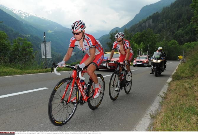 Katush teammates Yury Trofimov and Egon Silin