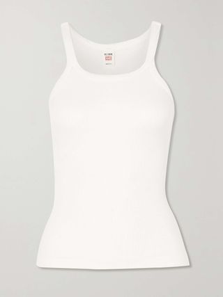 Ribbed Cotton-Jersey Tank