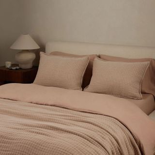 dusty pink bedcover set