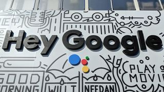 Hey Google sign at CES 2018