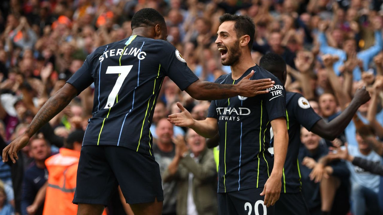 Raheem Sterling Bernardo Silva Arsenal 0 Manchester City 2