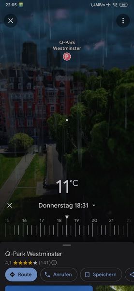 London as seen through Google Maps' Immersive View.