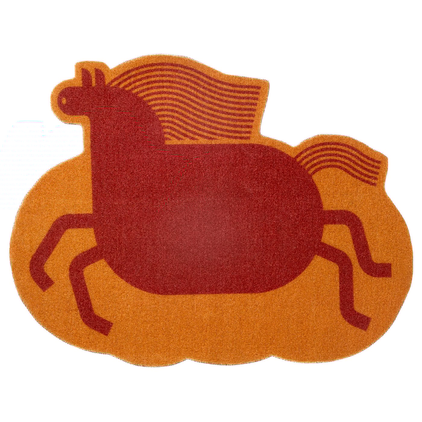 F&amp;Ouml;ssta Door Mat - Horse/orange Red 50x65 Cm