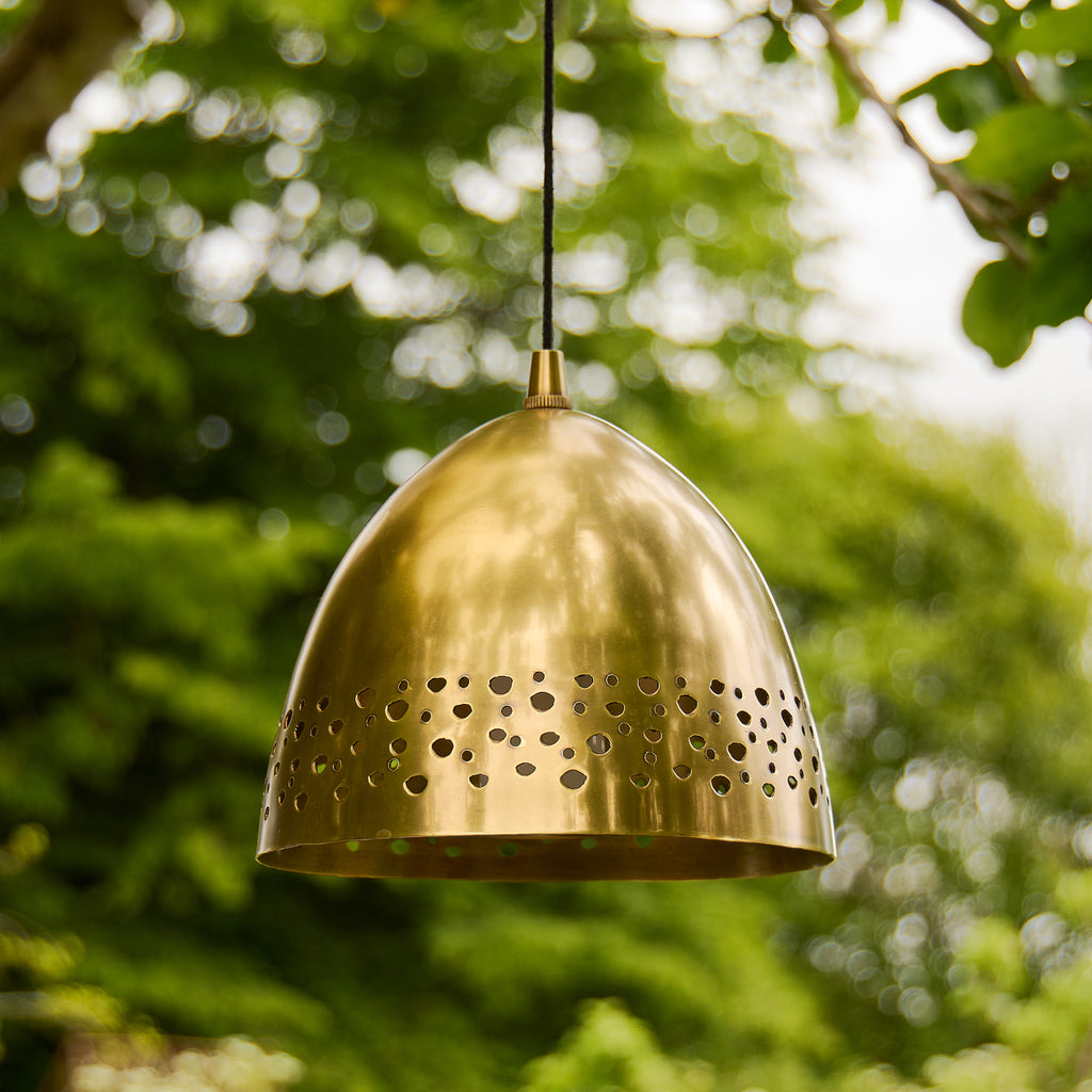 Ben Rechargeable Outdoor Pendant in Brass
