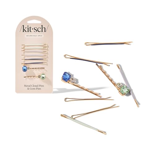 Kitsch Gem Bobby Pins for Women - Stylish Rhinestone Hair Accessories | Elegant Hair Pins Decorative for Styling | Bobby Pin Set - Garden Bouquet, 8pcs