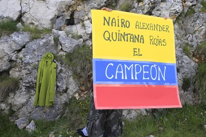 Nairo Quintana had a large following of fellow Colombians on the Monte Grappa